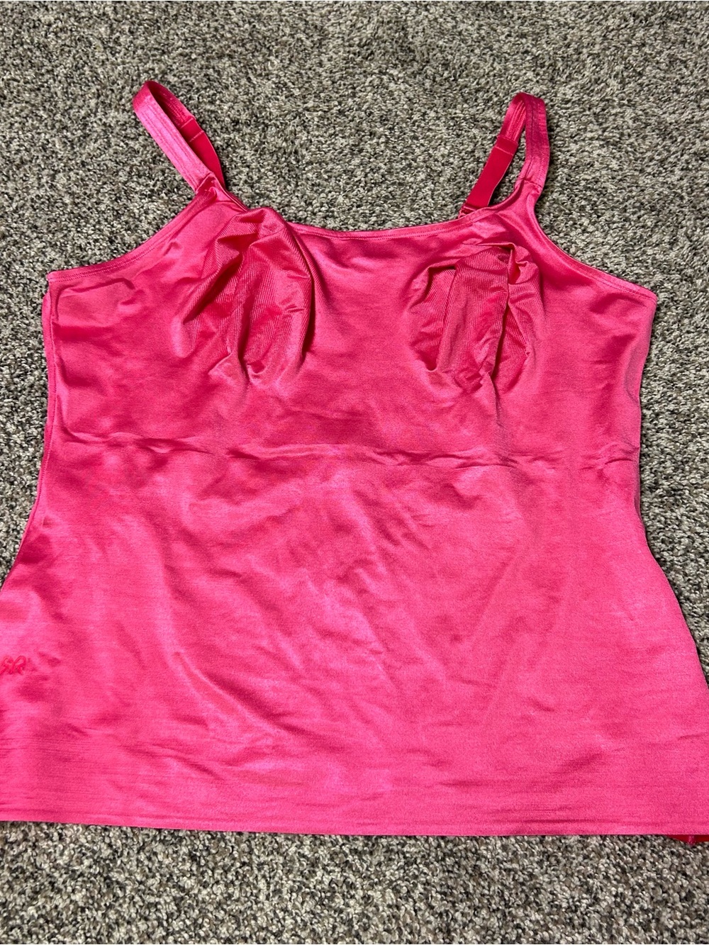 Ruby Ribbon  Camisole Womens Pink compression Tank Size 46 Shapewear 3022